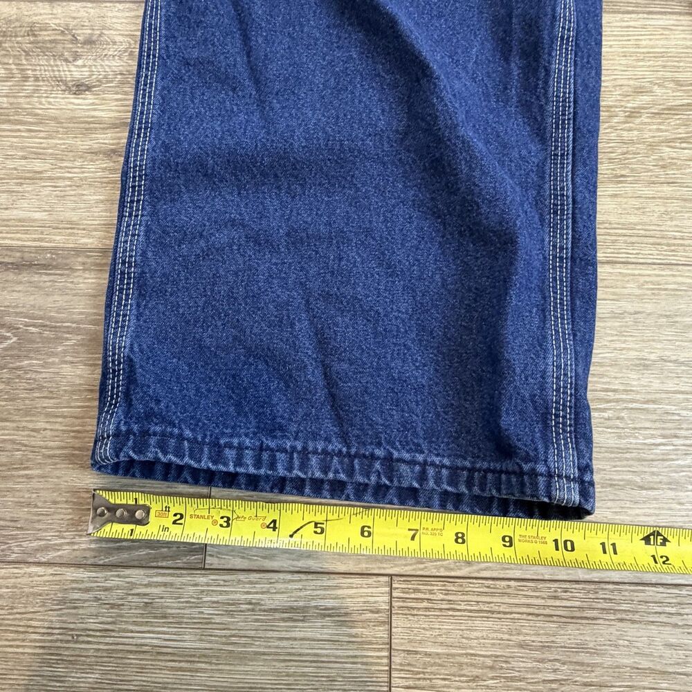 Carhartt Overalls Mens Size 48x30 Blue Denim Bib Carpenter Workwear R07-DST - Picture 6 of 12